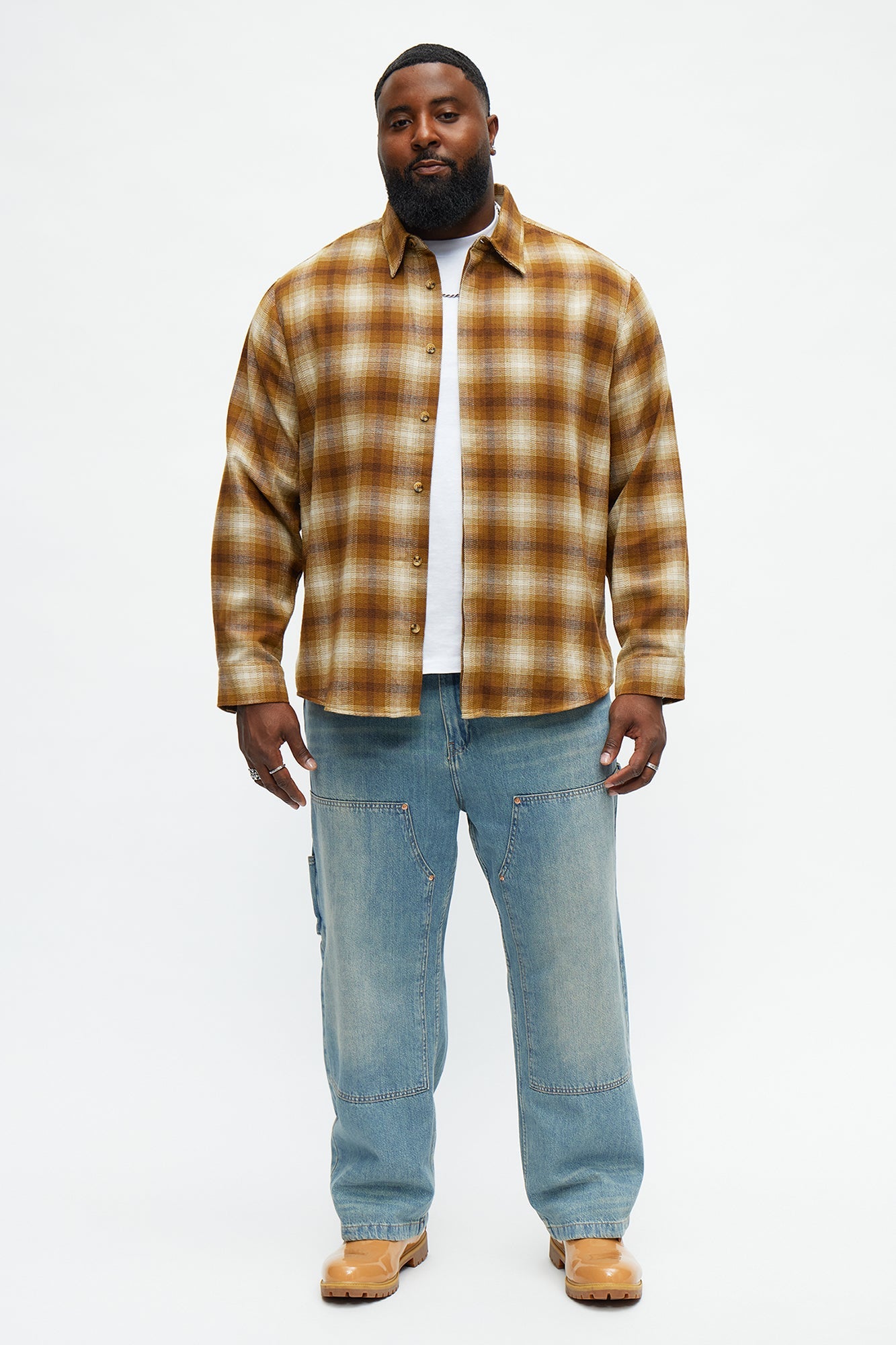 Baggy Double Knee Jean - Medium Blue Wash