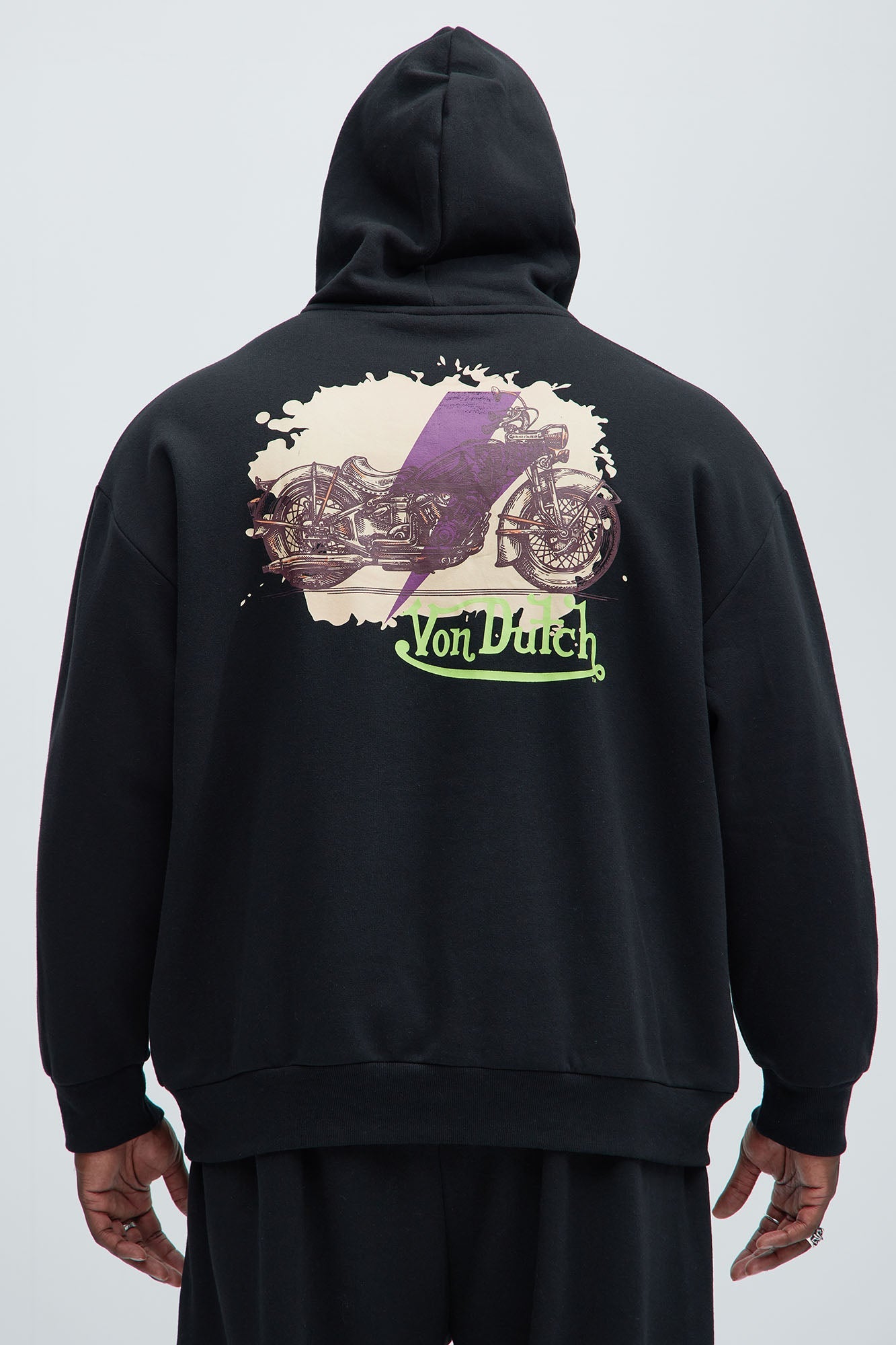 Von Dutch Lightning Bolt Hoodie - Black