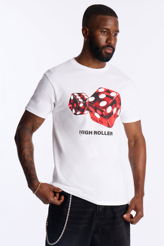 High Roller Suite Short Sleeve Tee - White