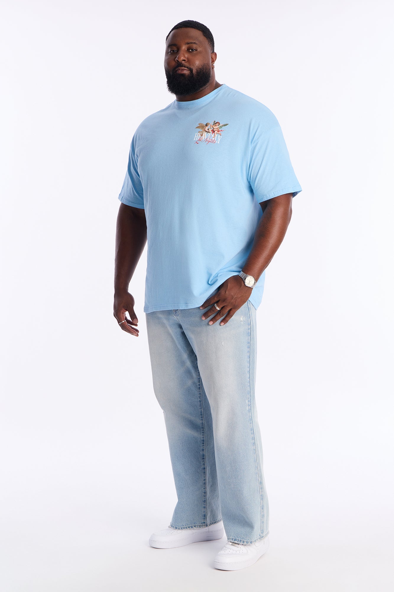 Heavenly Los Angeles Short Sleeve Tee - Light Blue