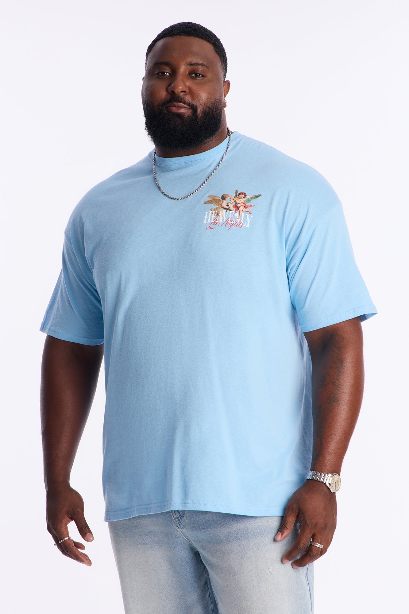 Heavenly Los Angeles Short Sleeve Tee - Light Blue