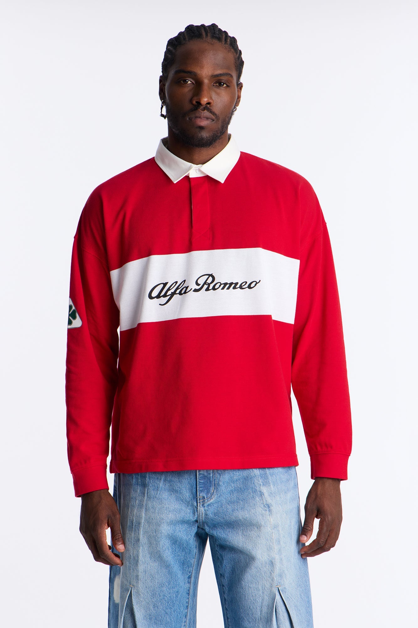 Alfa Romeo Long Sleeve Polo - Red/combo