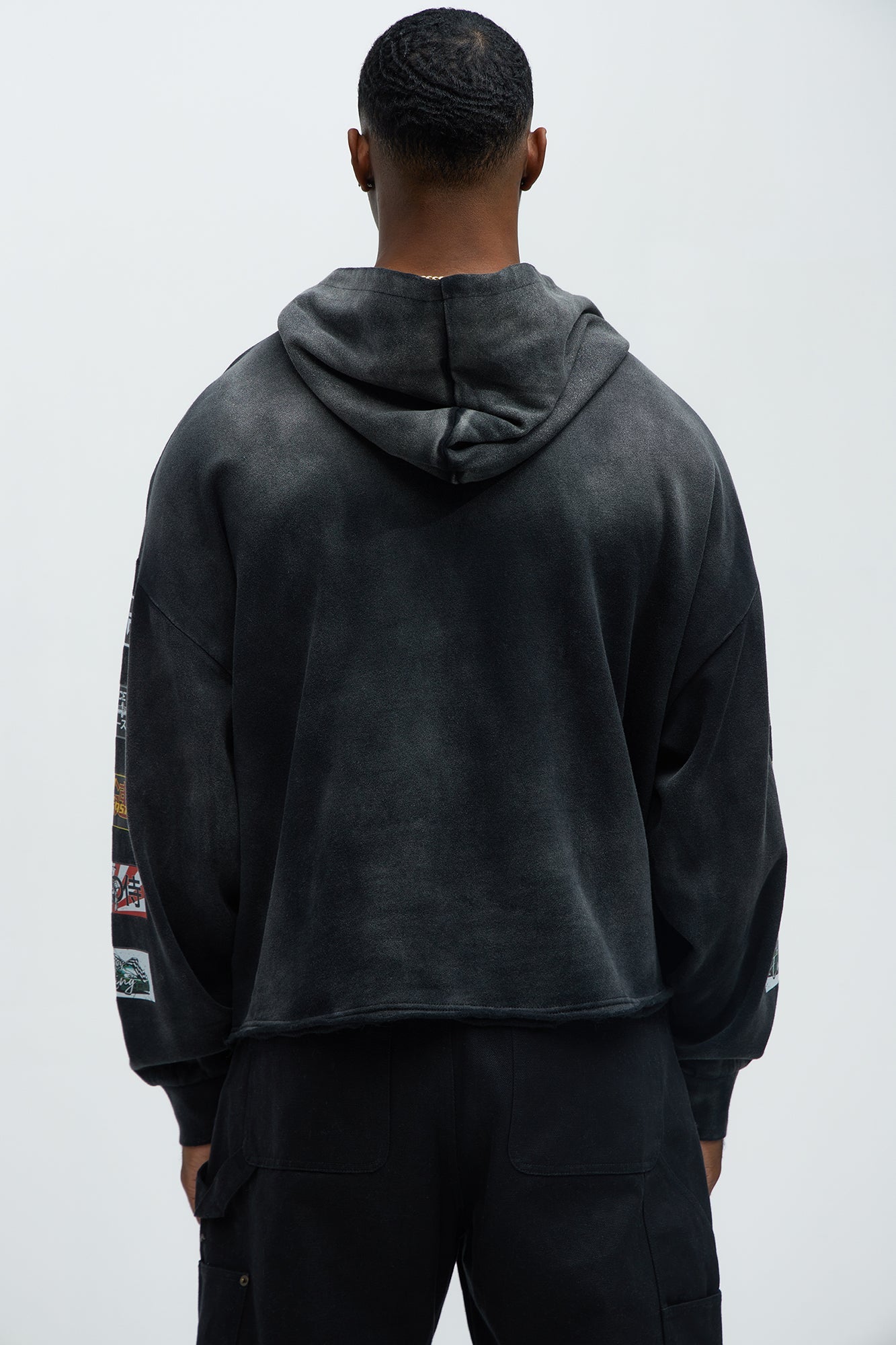 Tyson Speed Demons Boxy Hoodie - Black Wash