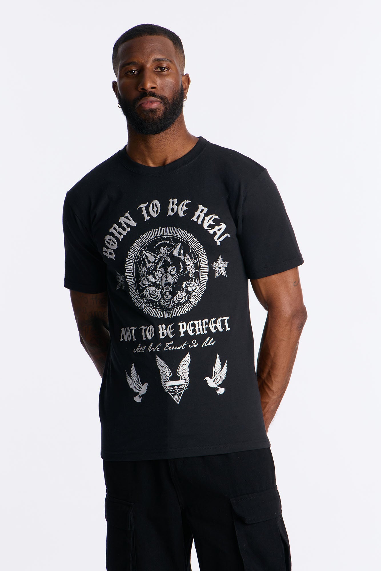 Born Too Real Short Sleeve Tee - Black