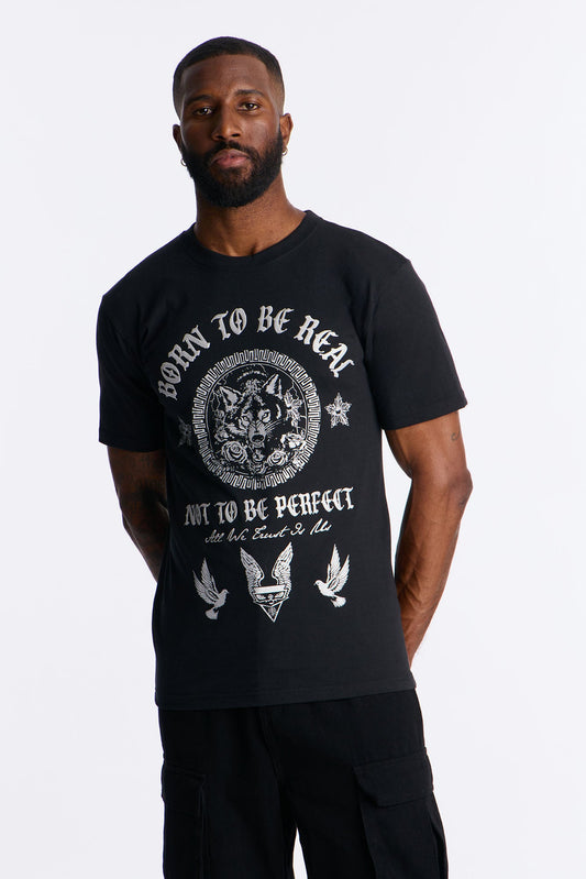 Born Too Real Short Sleeve Tee - Black
