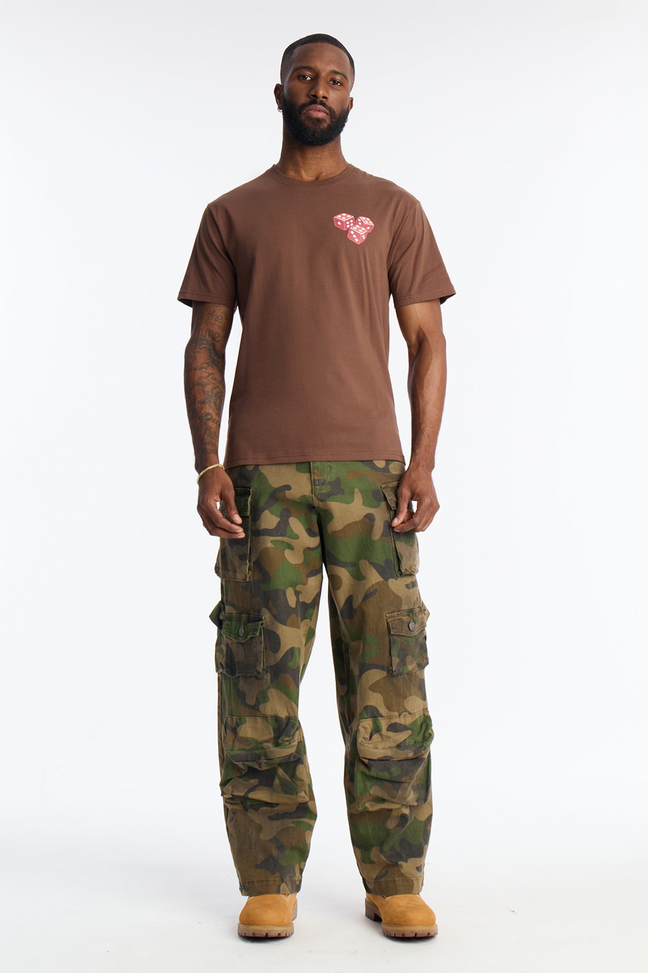 Fearless Risk Takers Short Sleeve Tee - Brown
