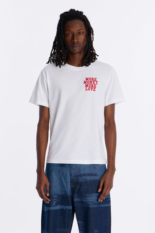 More Money More Love Short Sleeve Tee - White