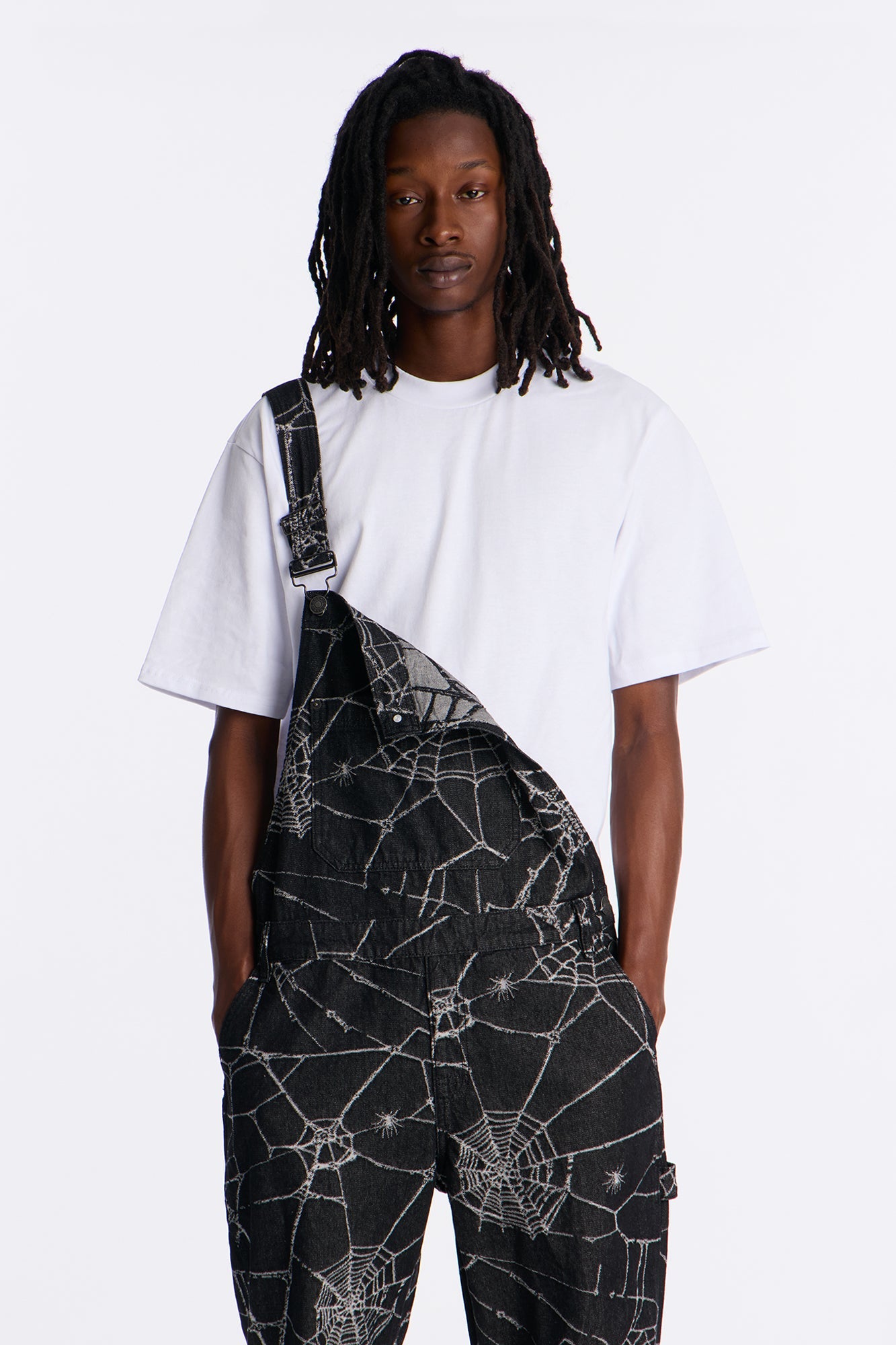 Widow Stitch Jacquard Overall - Black