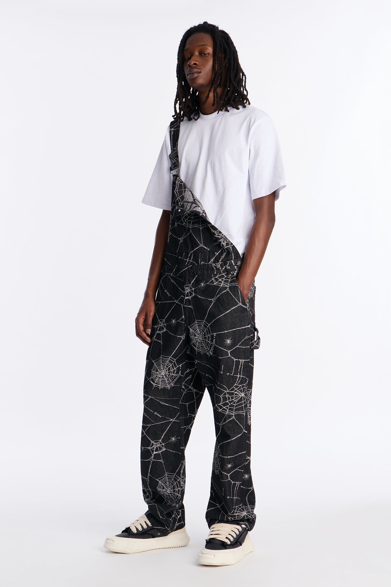 Widow Stitch Jacquard Overall - Black
