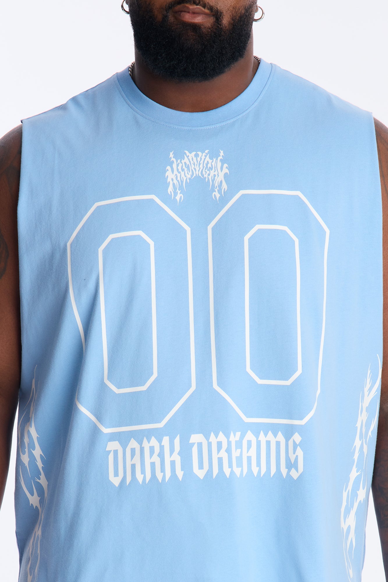 Midnight Anthem Graphic Muscle Tee - Blue/combo