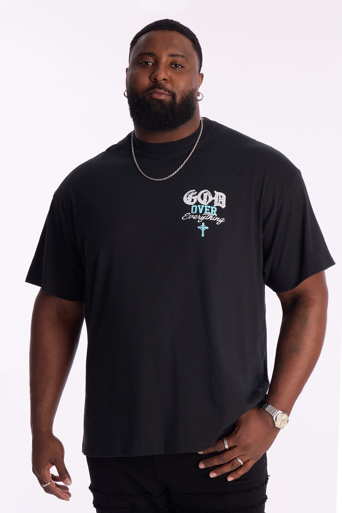 God Over Everything Short Sleeve Tee - Black