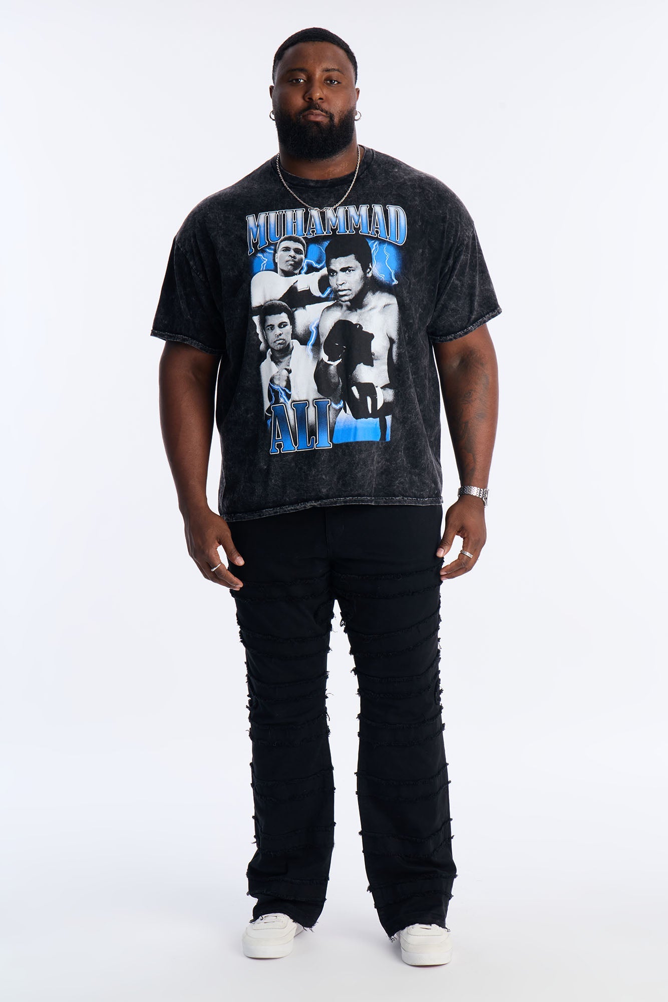 Muhammad Ali Champion Vintage Washed Short Sleeve Tee - Black Wash