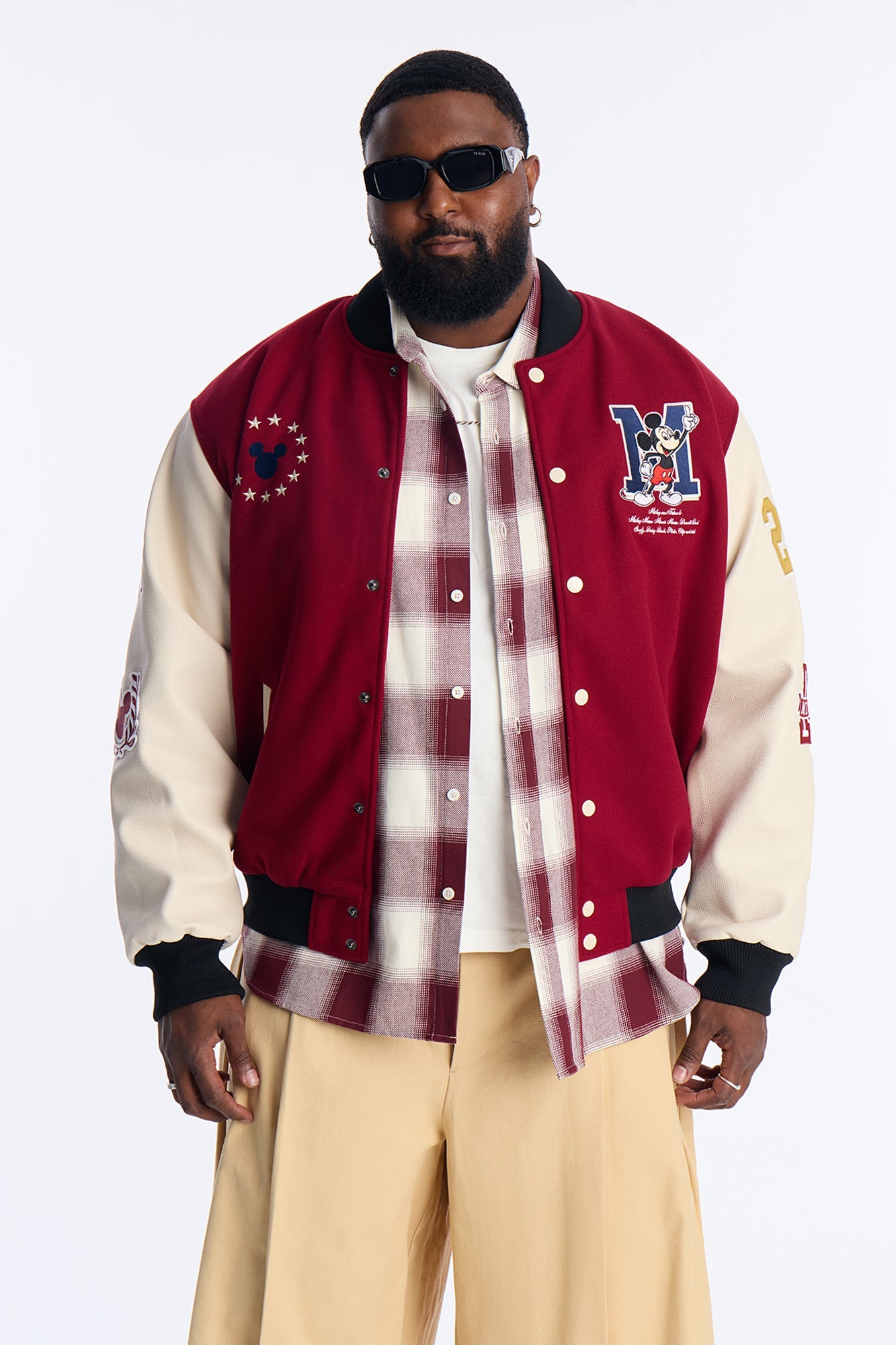 Disney Mickey Mickey Varsity Jacket - Burgundy