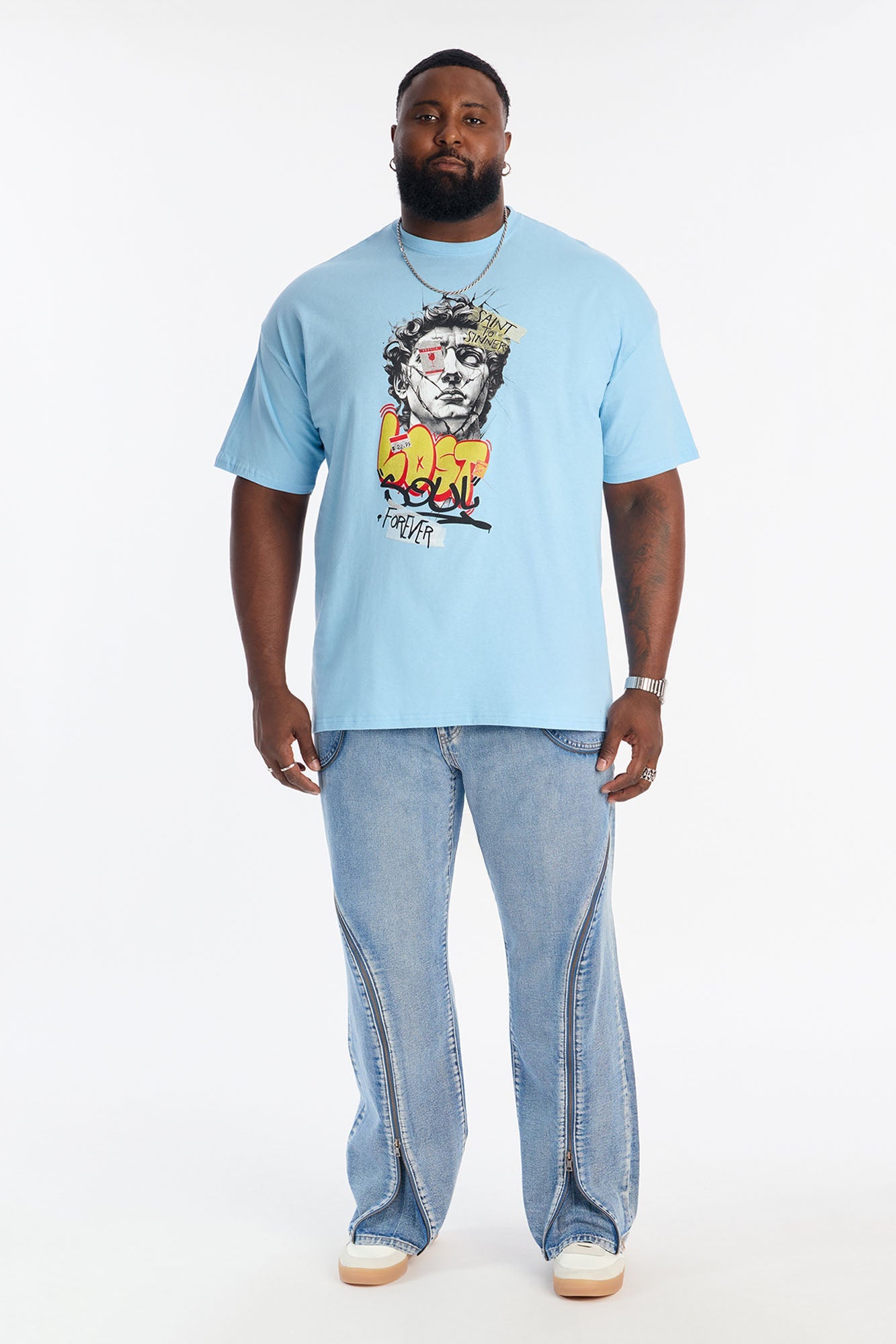 Another Lost Soul Short Sleeve Tee - Light Blue