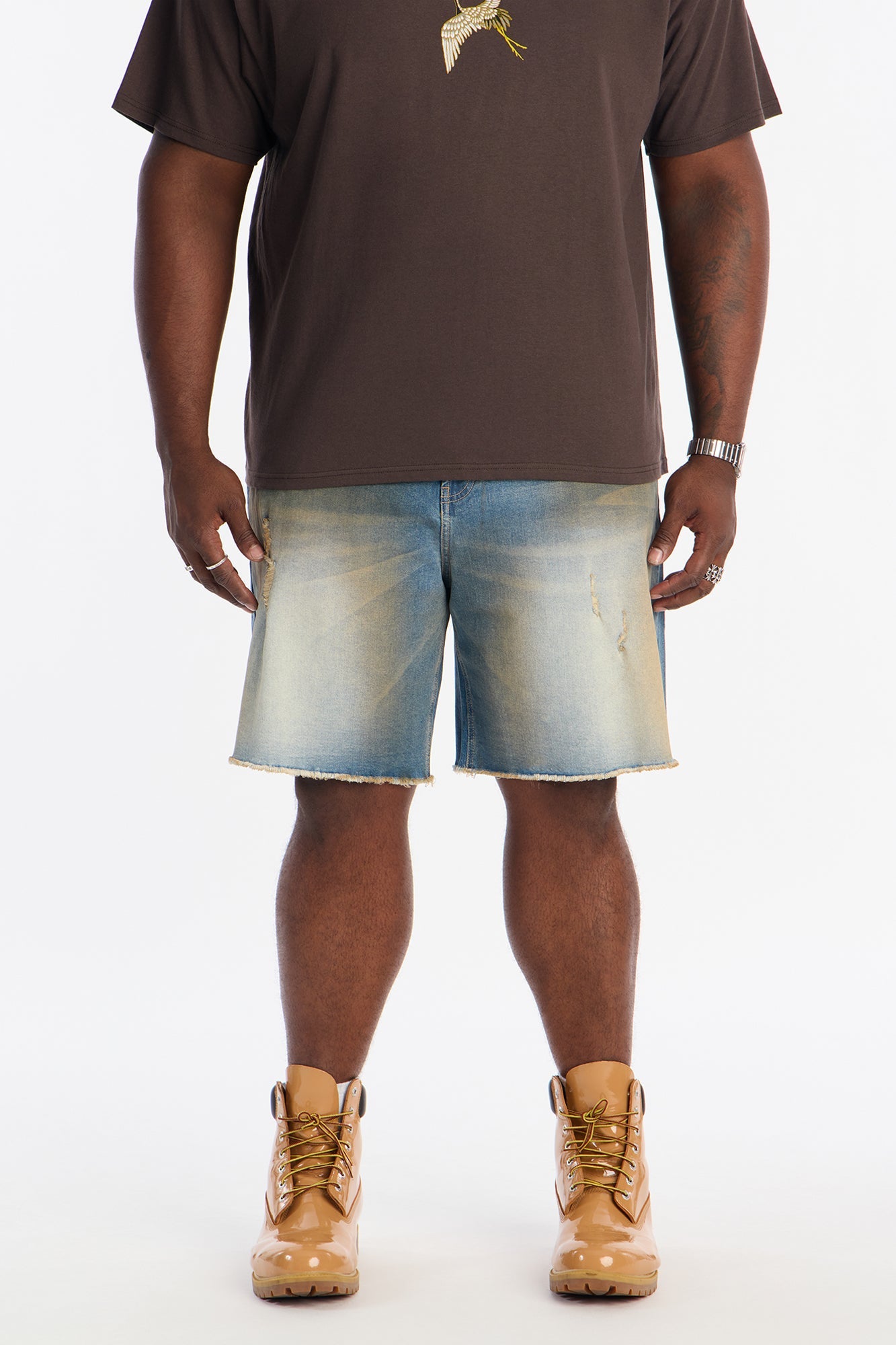 Lounge Relaxed Denim Shorts - Vintage Wash