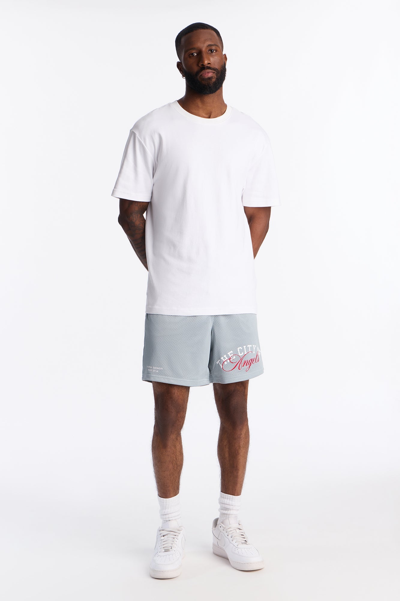 Angels Boulevard Mesh Short - Light Blue