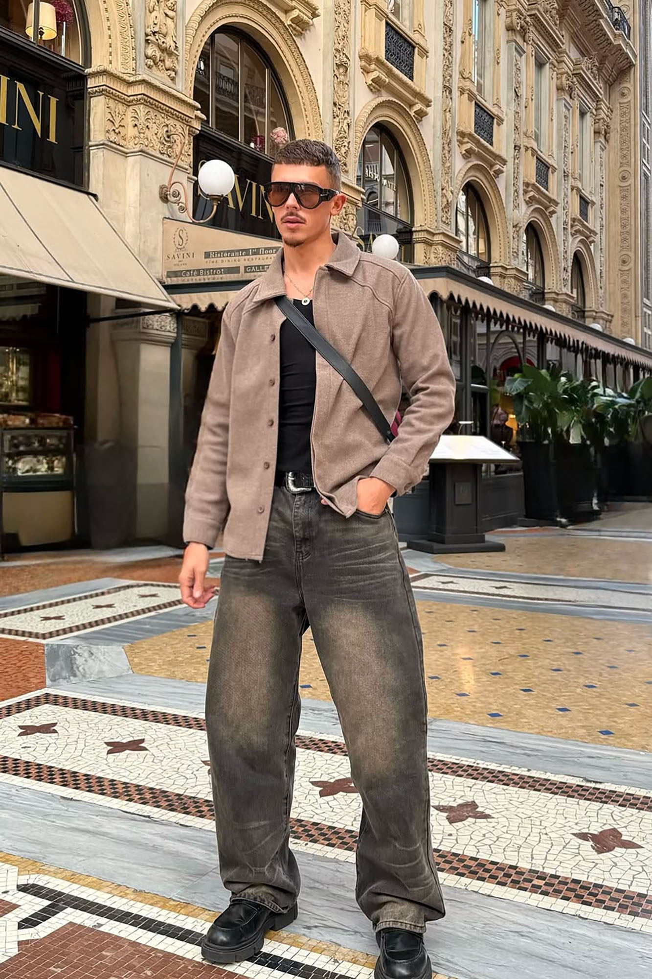 Williamsburg Hidden Placket Jacket - Brown