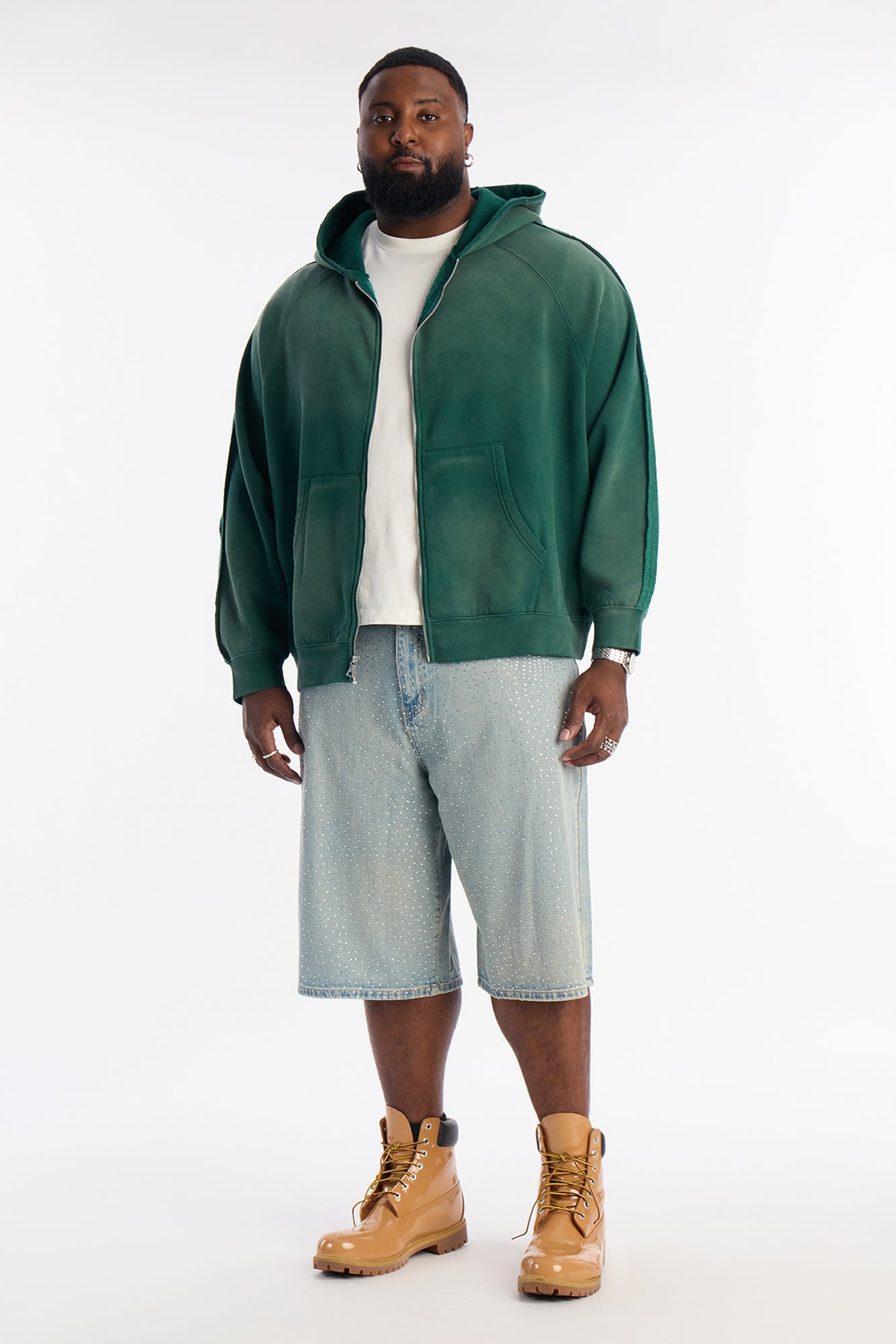 Baggy All Gem Denim Short - Light Blue Wash