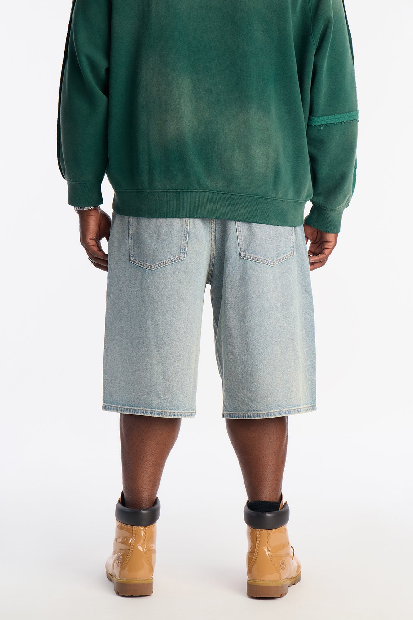 Baggy All Gem Denim Short - Light Blue Wash