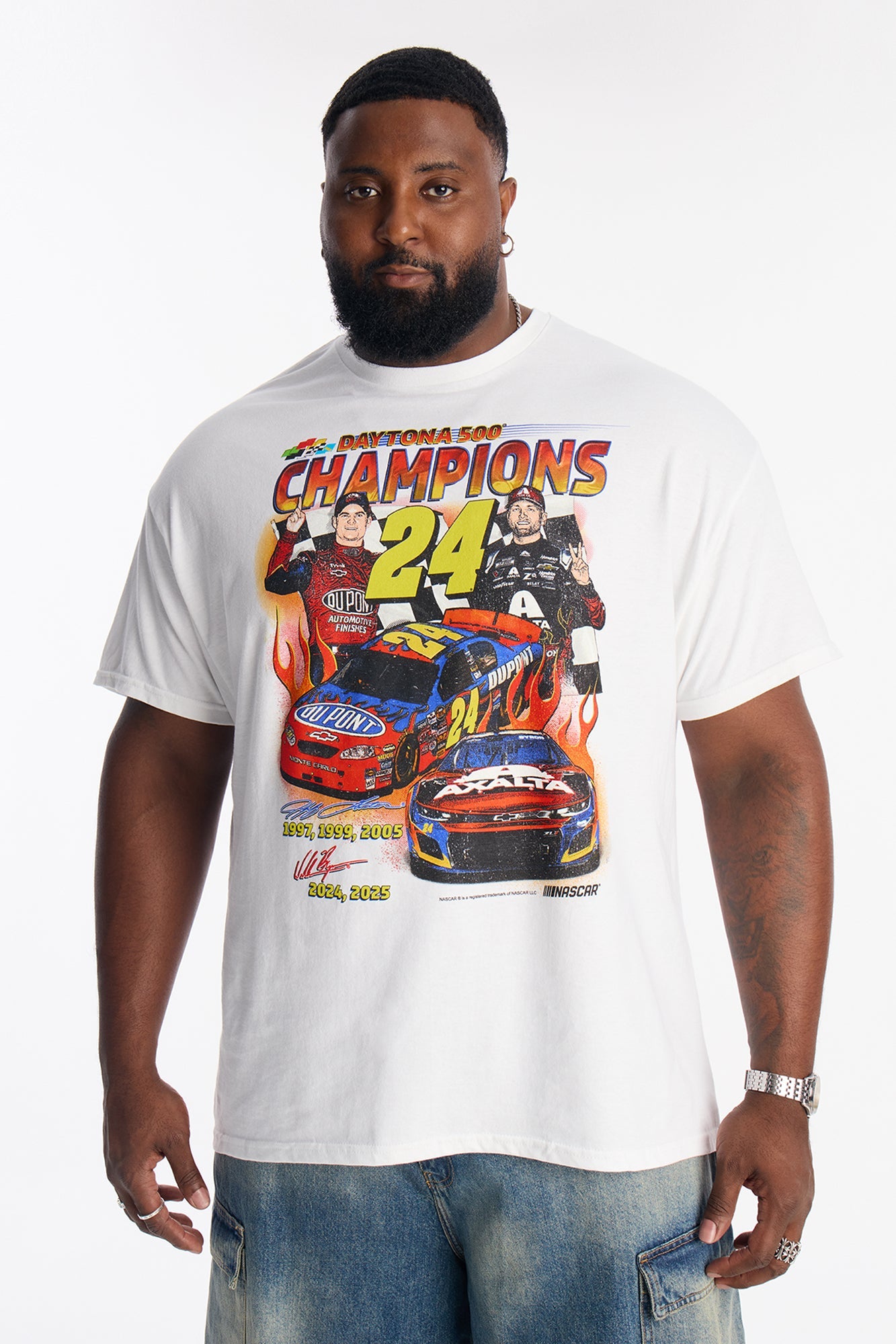 NASCAR Daytona 500 Vintage Short Sleeve Tee - White
