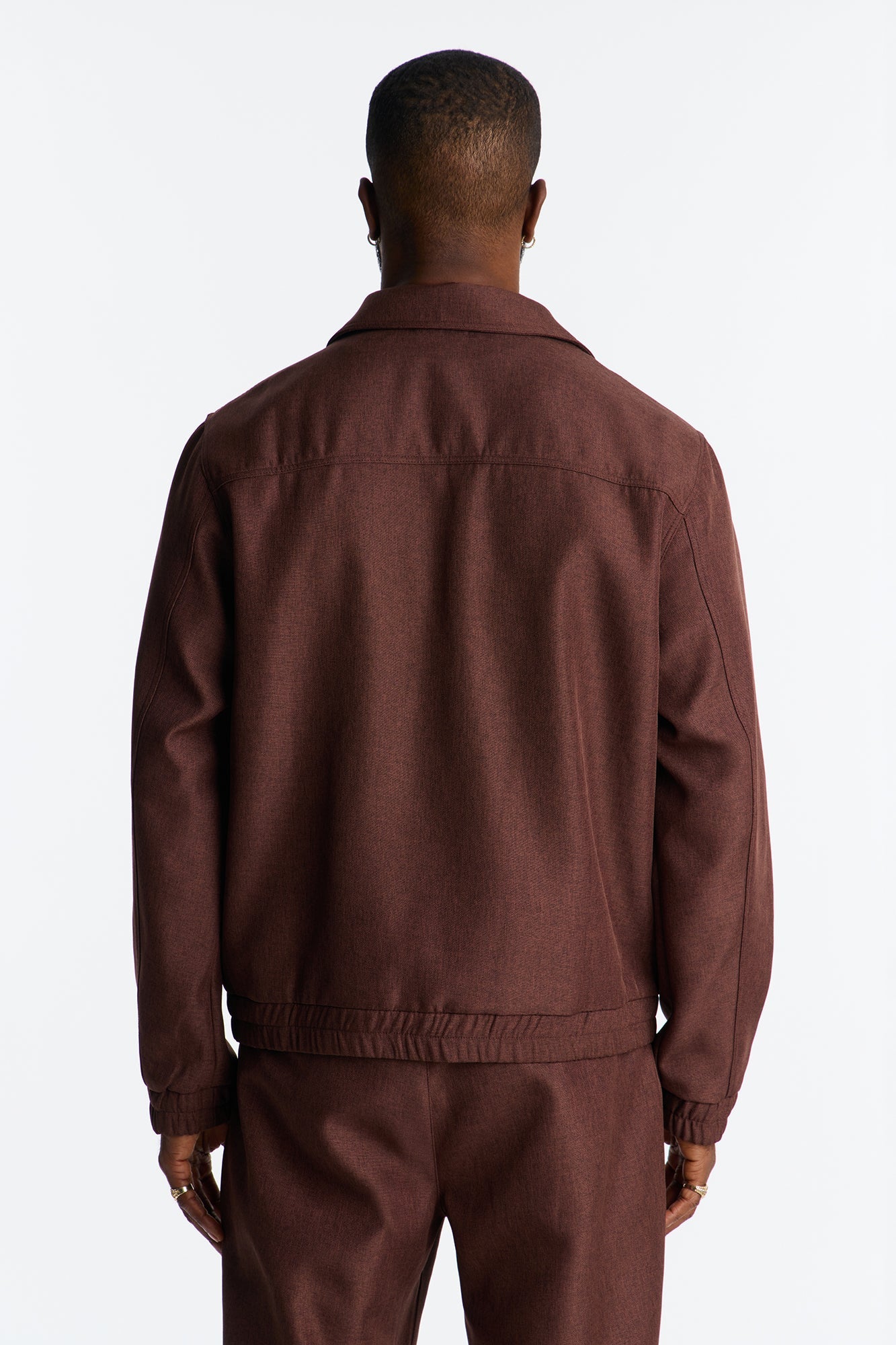 Relaxed Zip Tone Jacket - Brown