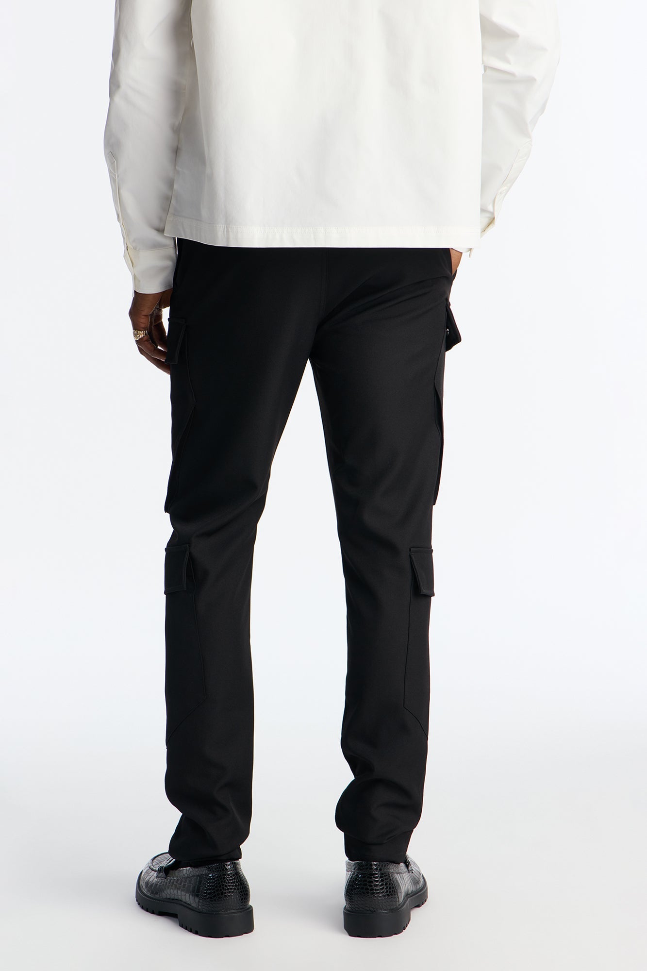 Skinny Stacked Sentinel Multi Pocket Pant - Black