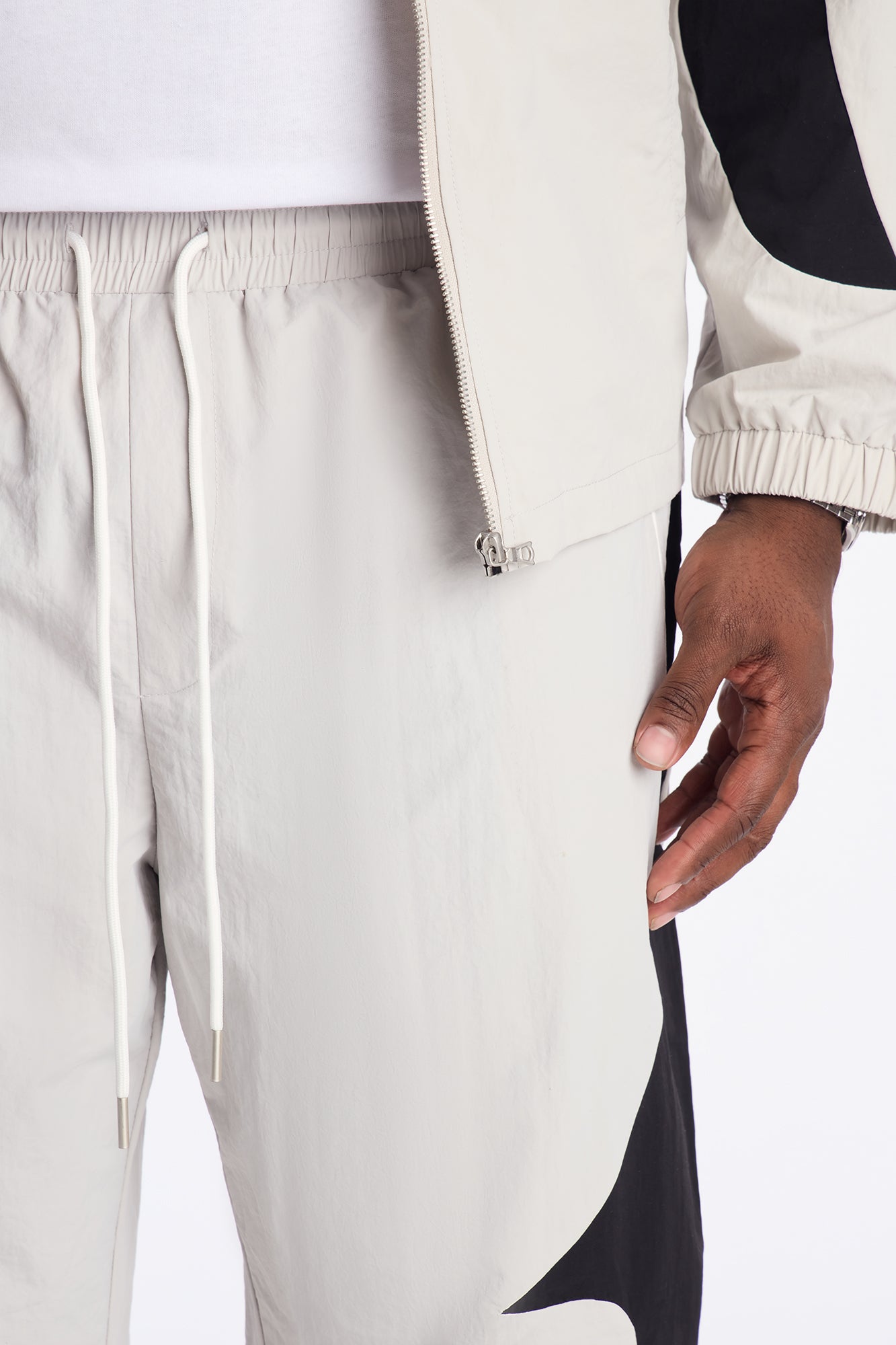 Straight Aura Coded Track Pant - Silver