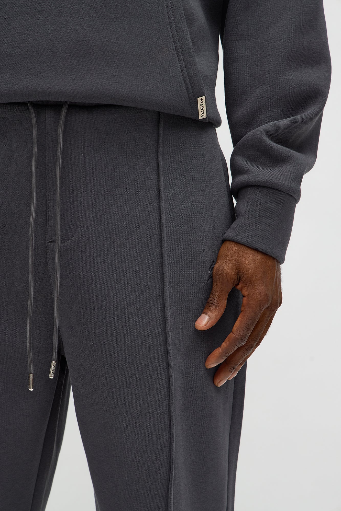 Saints Studio Embroidered Sweatpants - Dark Grey