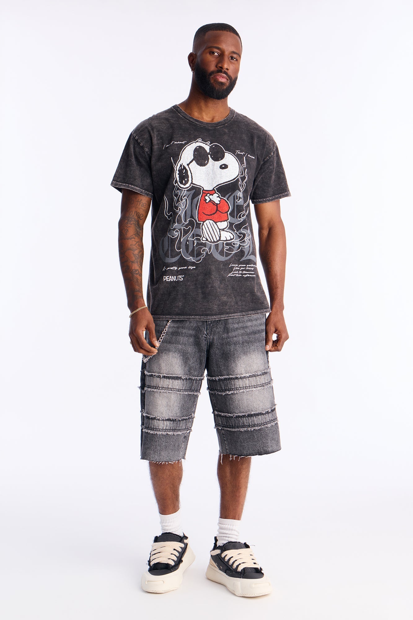 Snoopy Been Cool Vintage Wash Short Sleeve Tee - Black Wash