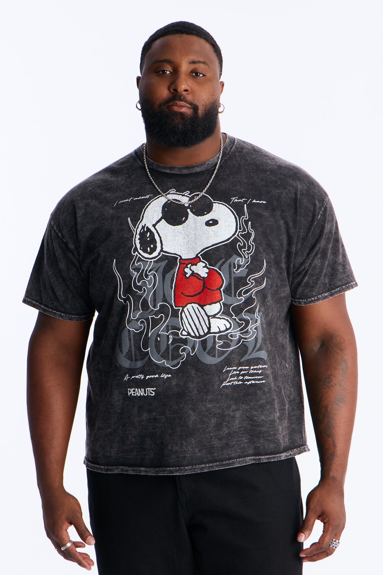Snoopy Been Cool Vintage Wash Short Sleeve Tee - Black Wash