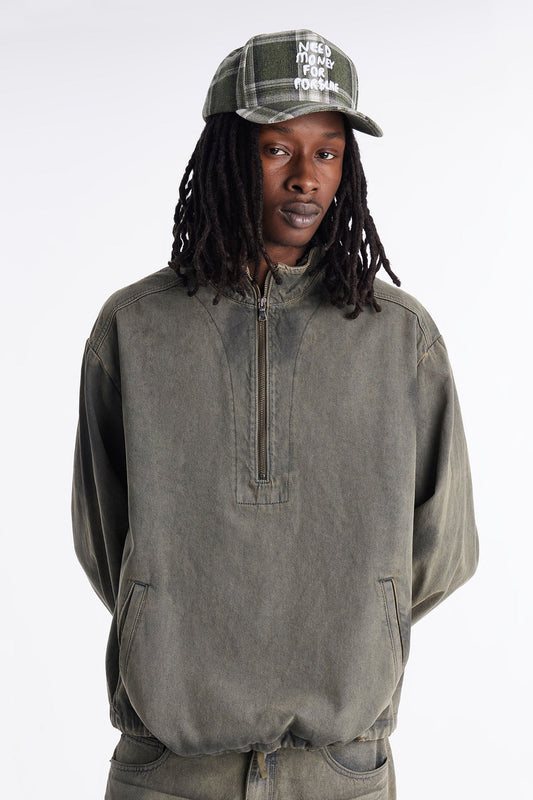 Dune Denim Anorak Jacket - Olive