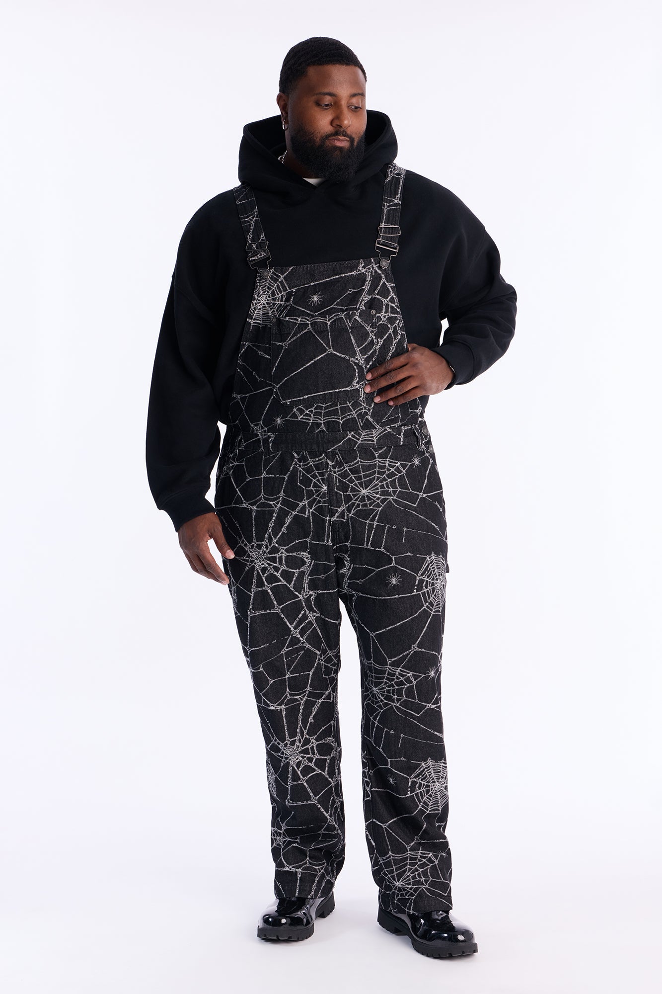 Widow Stitch Jacquard Overall - Black