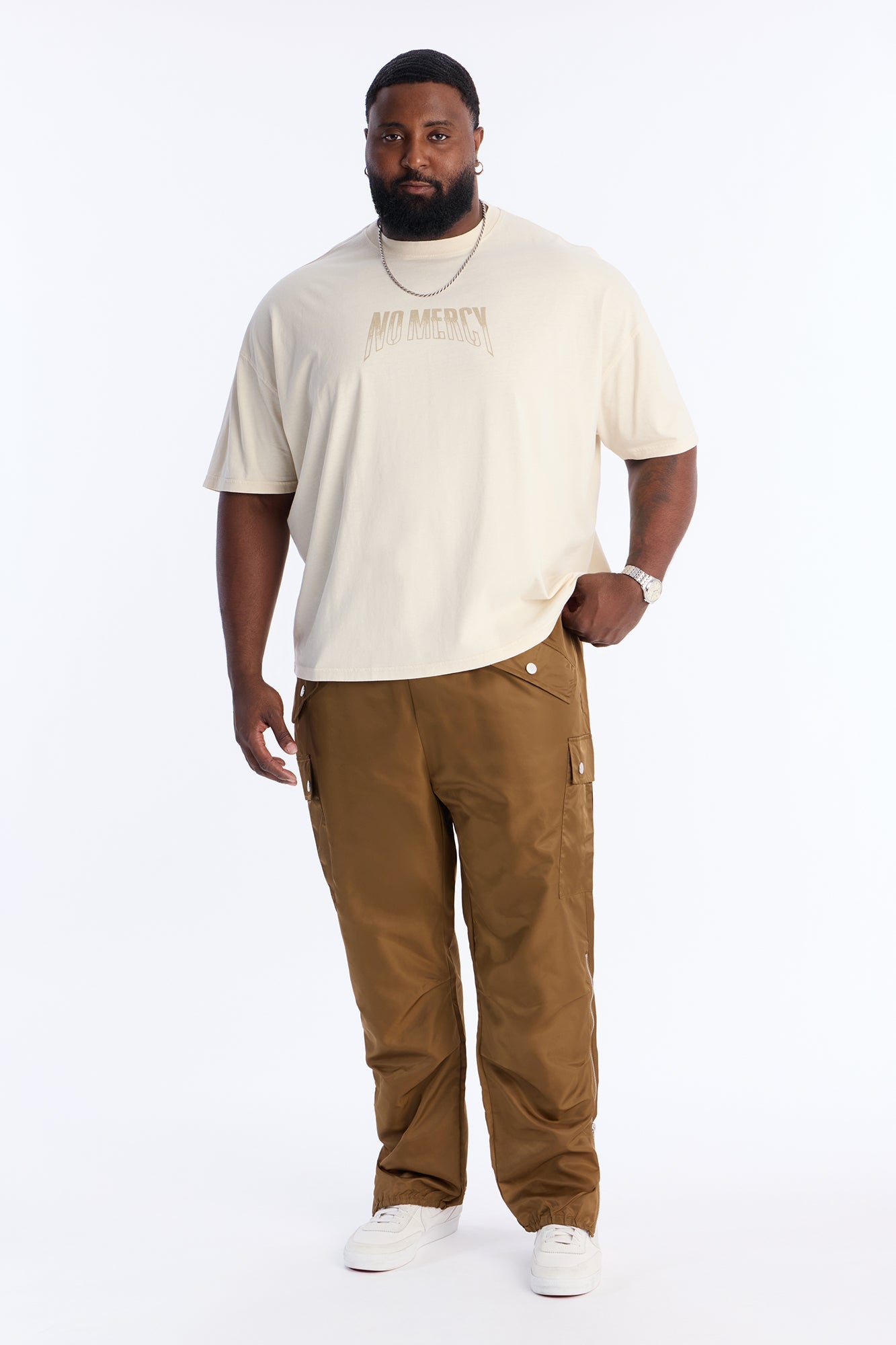 No Mercy Angelic Oversized Short Sleeve Tee - Cream