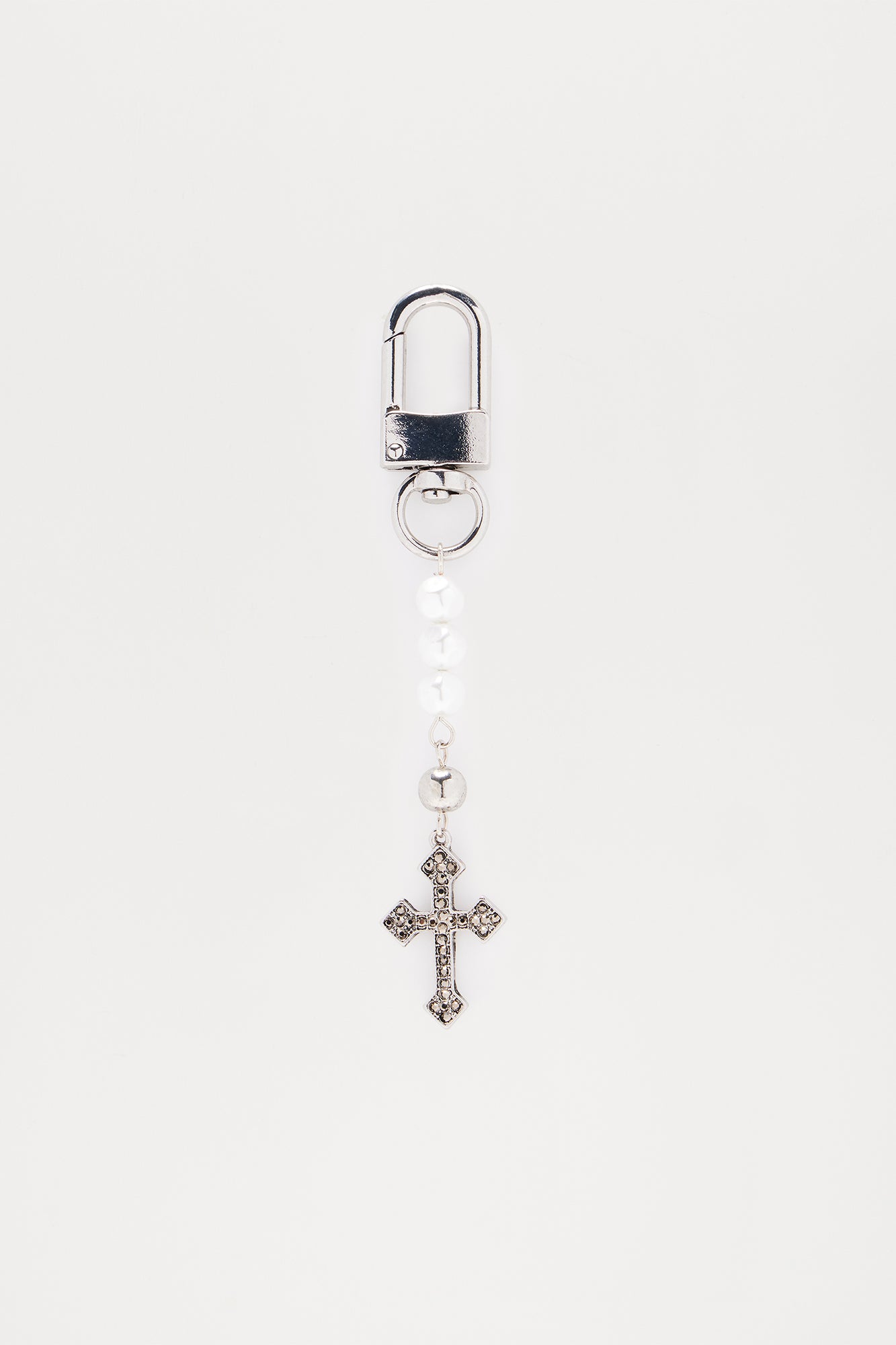 Wisp Cross Keychain - Silver