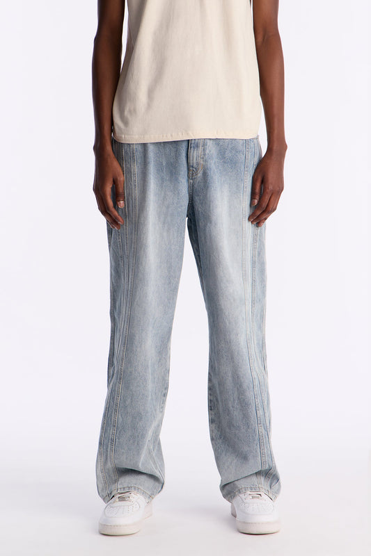 Baggy Decon Structured Jean - Light Blue Wash