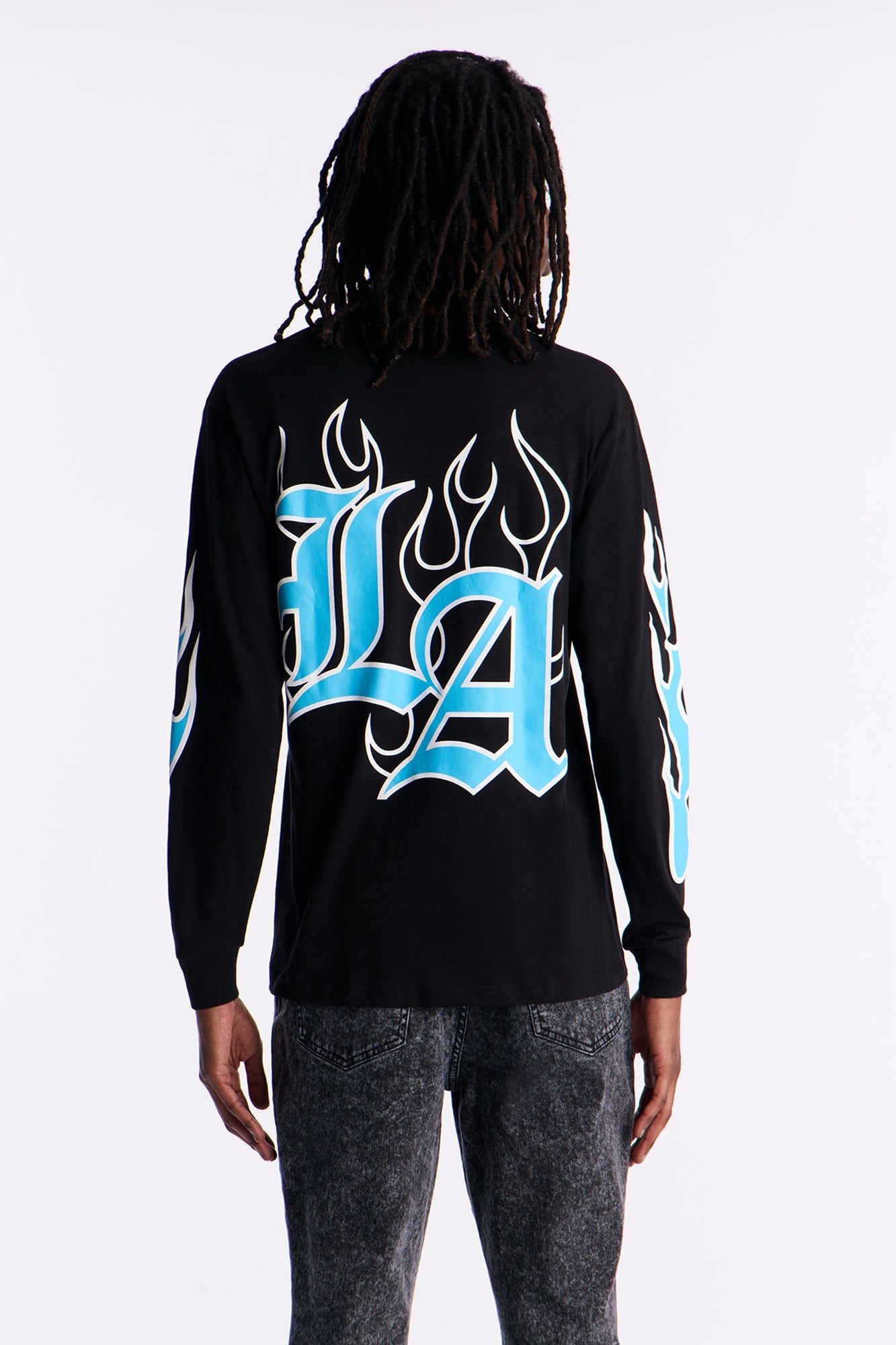 LA Boxy Long Sleeve Tee - Black