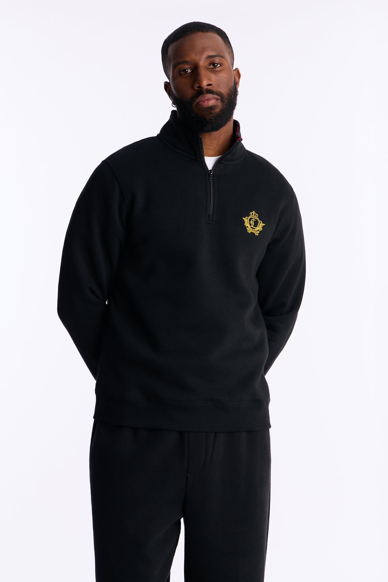 First Class Quarter Zip Sweatshirt - Black