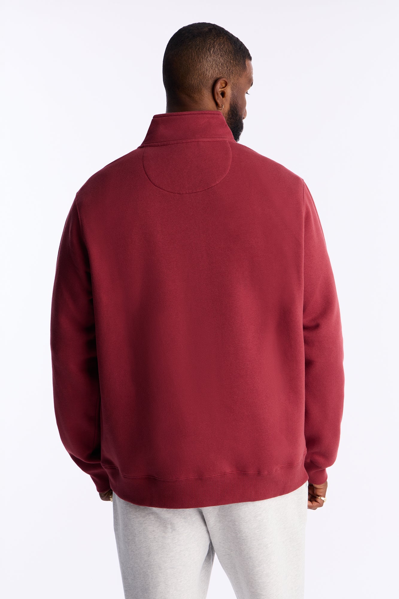 First Class Quarter Zip Sweatshirt - Burgundy