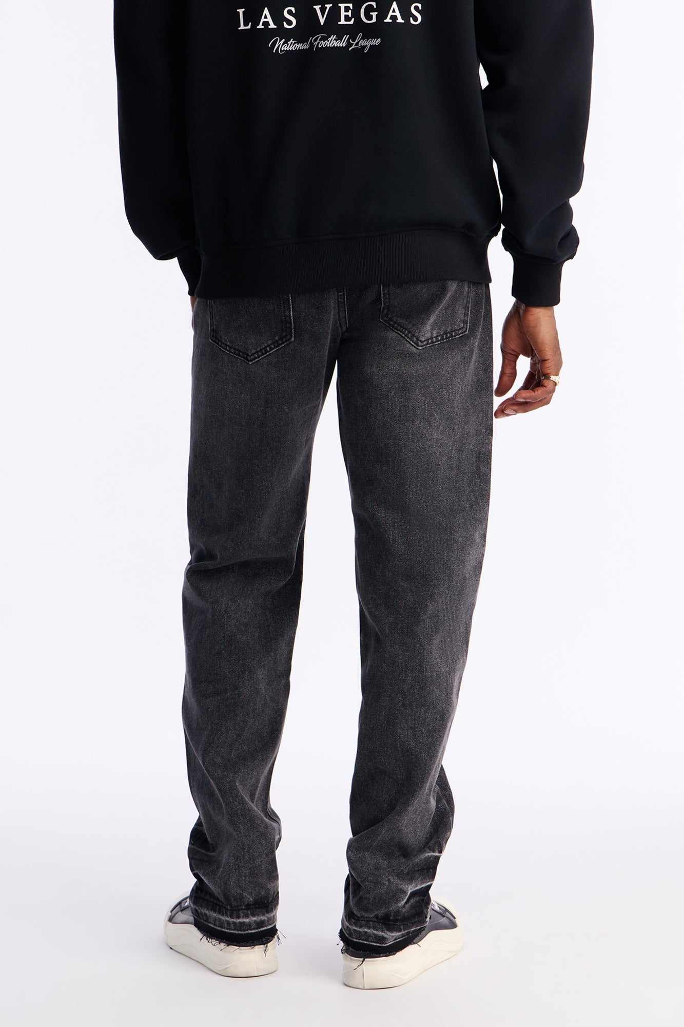 Stacked Slim Flare Blaze Cut Jean - Black Wash