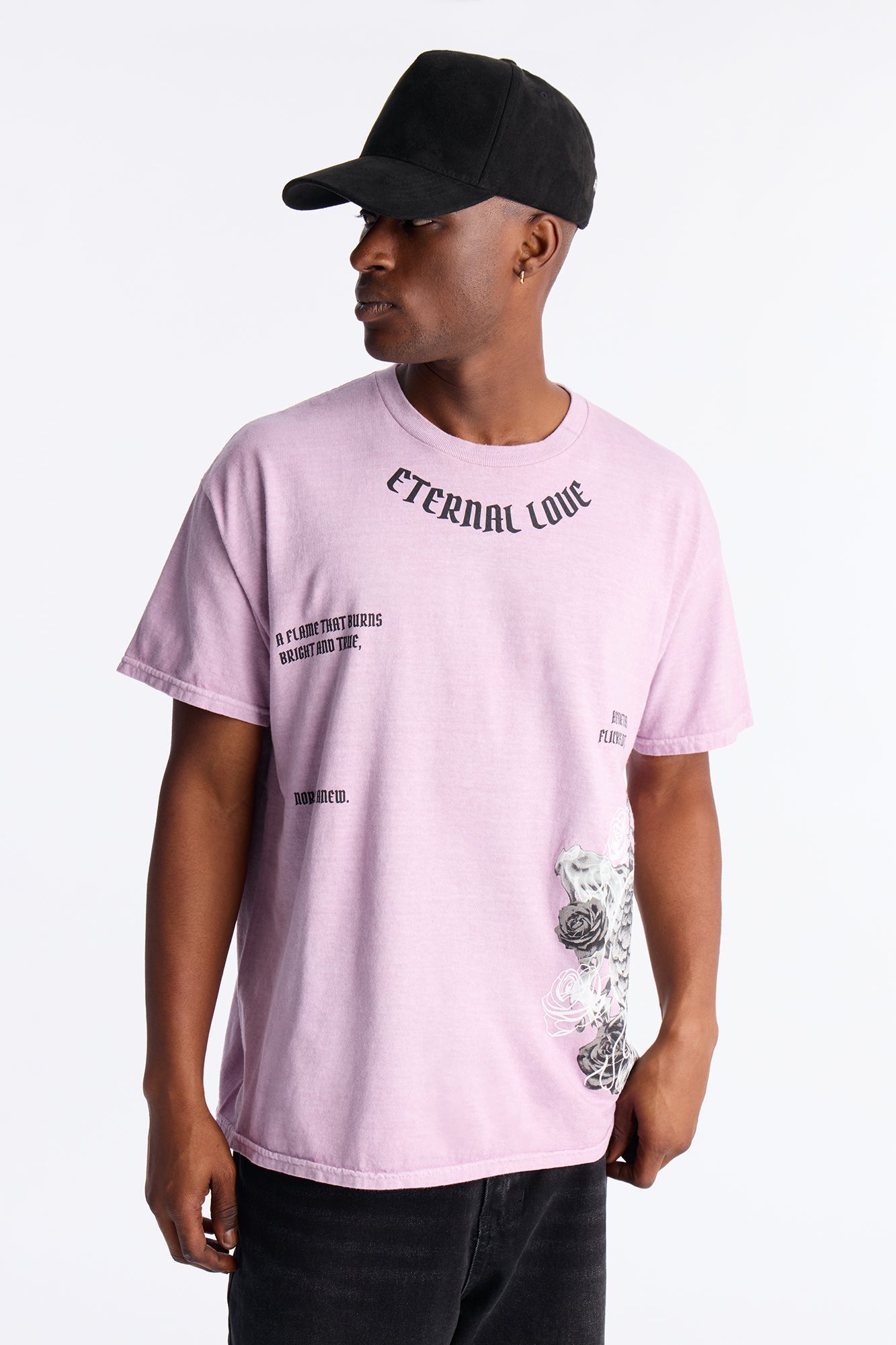 Eternal Love Oversized Short Sleeve Tee - Mauve