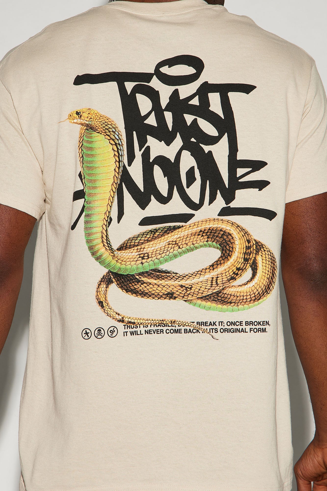 Beware Of Snakes Short Sleeve Tee - Tan