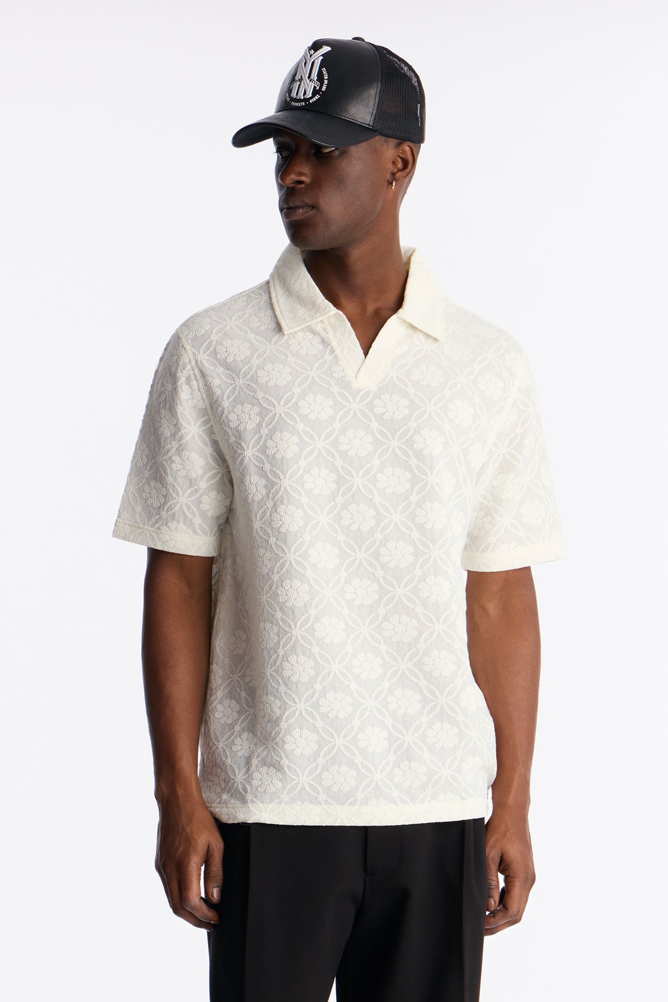 Festival Era Johnny Collar Shirt - Off White