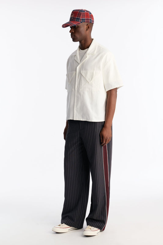 Baggy Elevated Side Stripe Trouser - Black