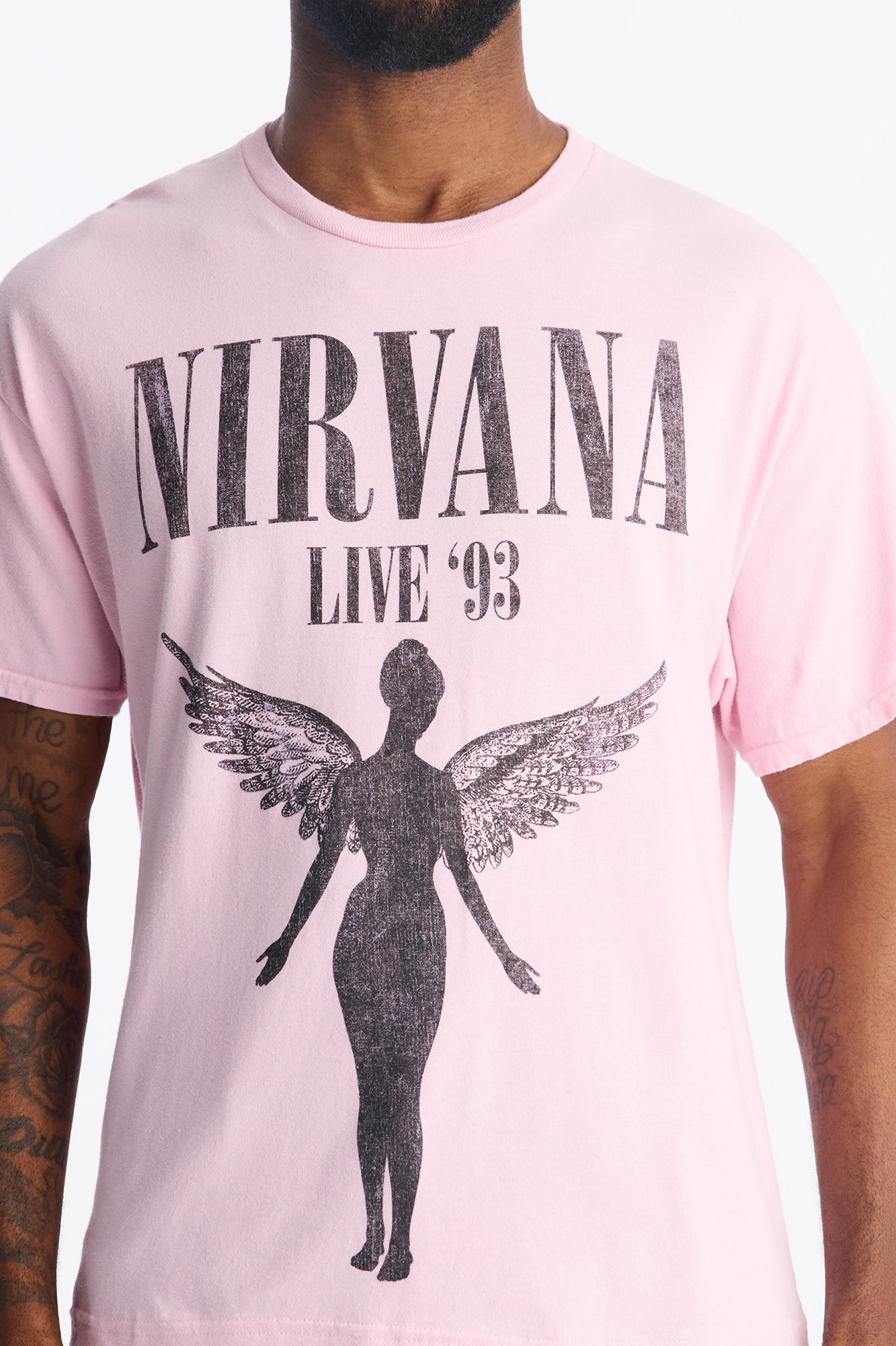 Nirvana In Utero Revival Short Sleeve Tee - Pink