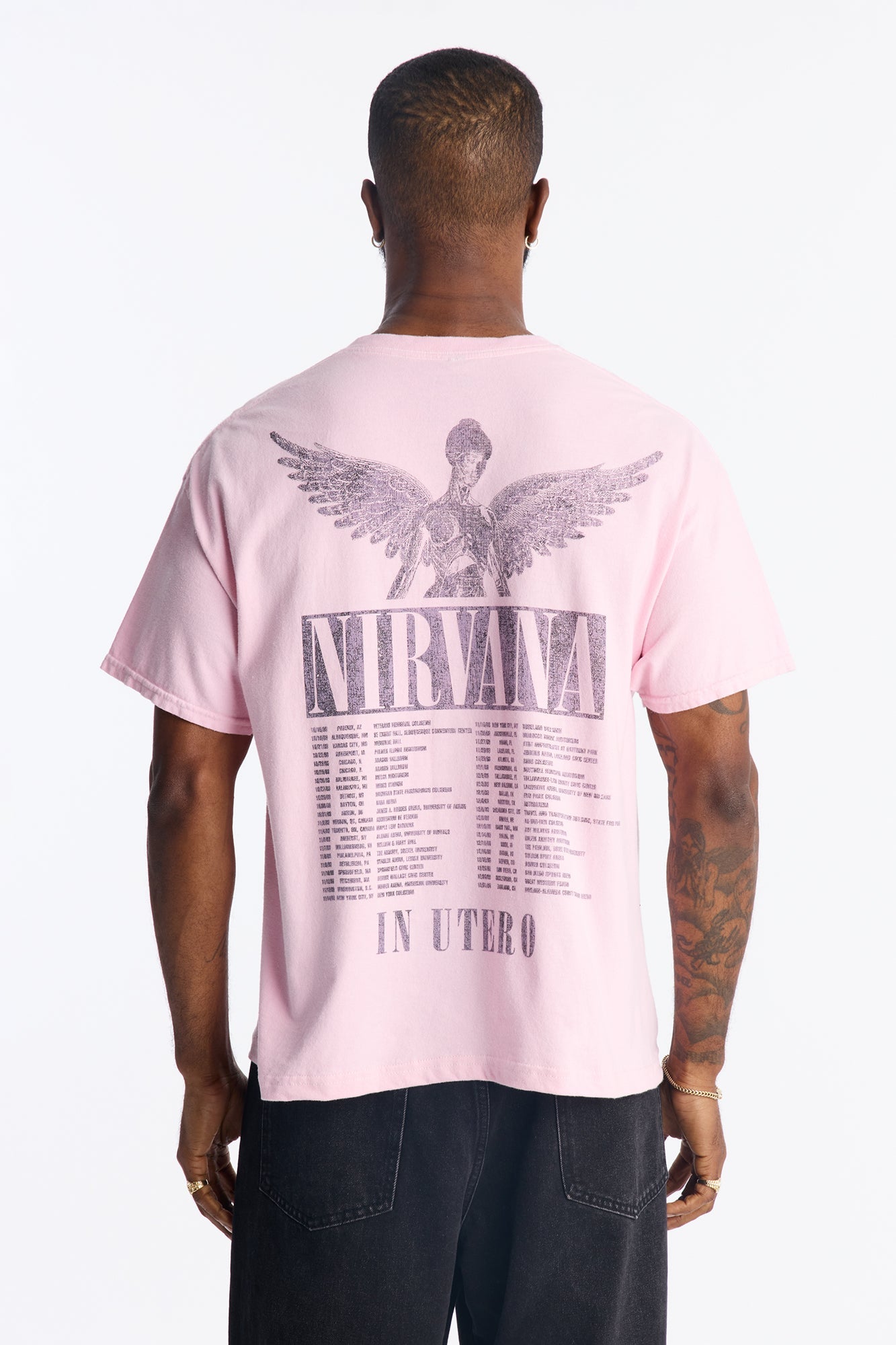 Nirvana In Utero Revival Short Sleeve Tee - Pink