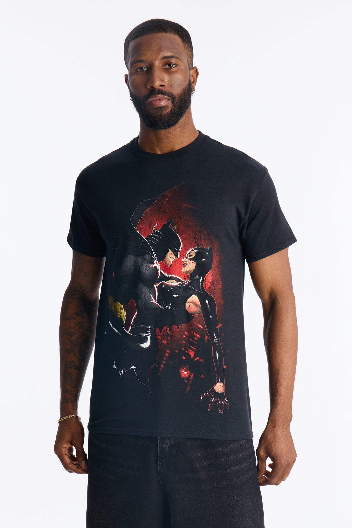 Batman And Catwoman Power Duo Short Sleeve Tee - Black