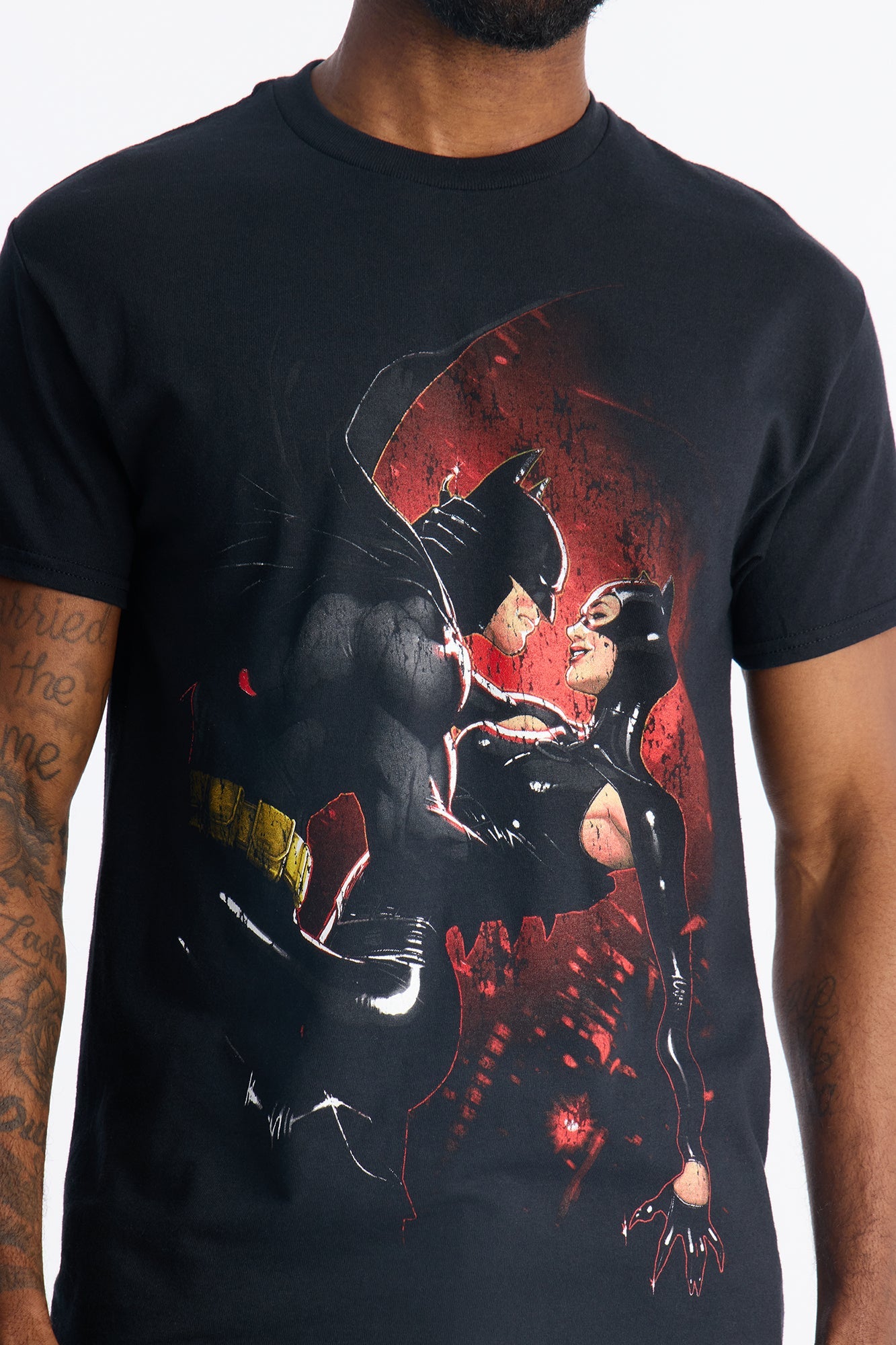 Batman And Catwoman Power Duo Short Sleeve Tee - Black