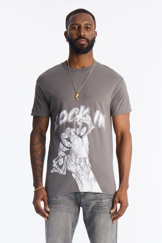 Lock In Grind Short Sleeve Tee - Grey