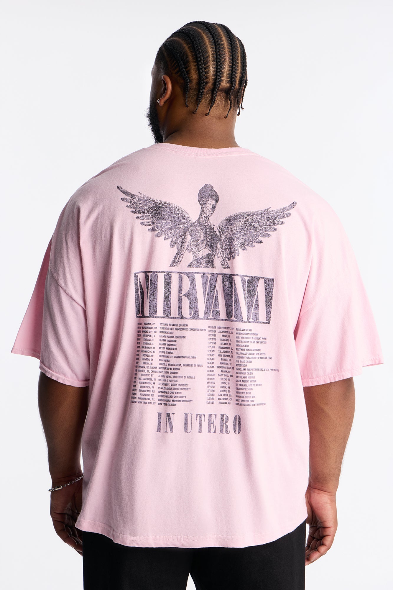 Nirvana In Utero Revival Short Sleeve Tee - Pink