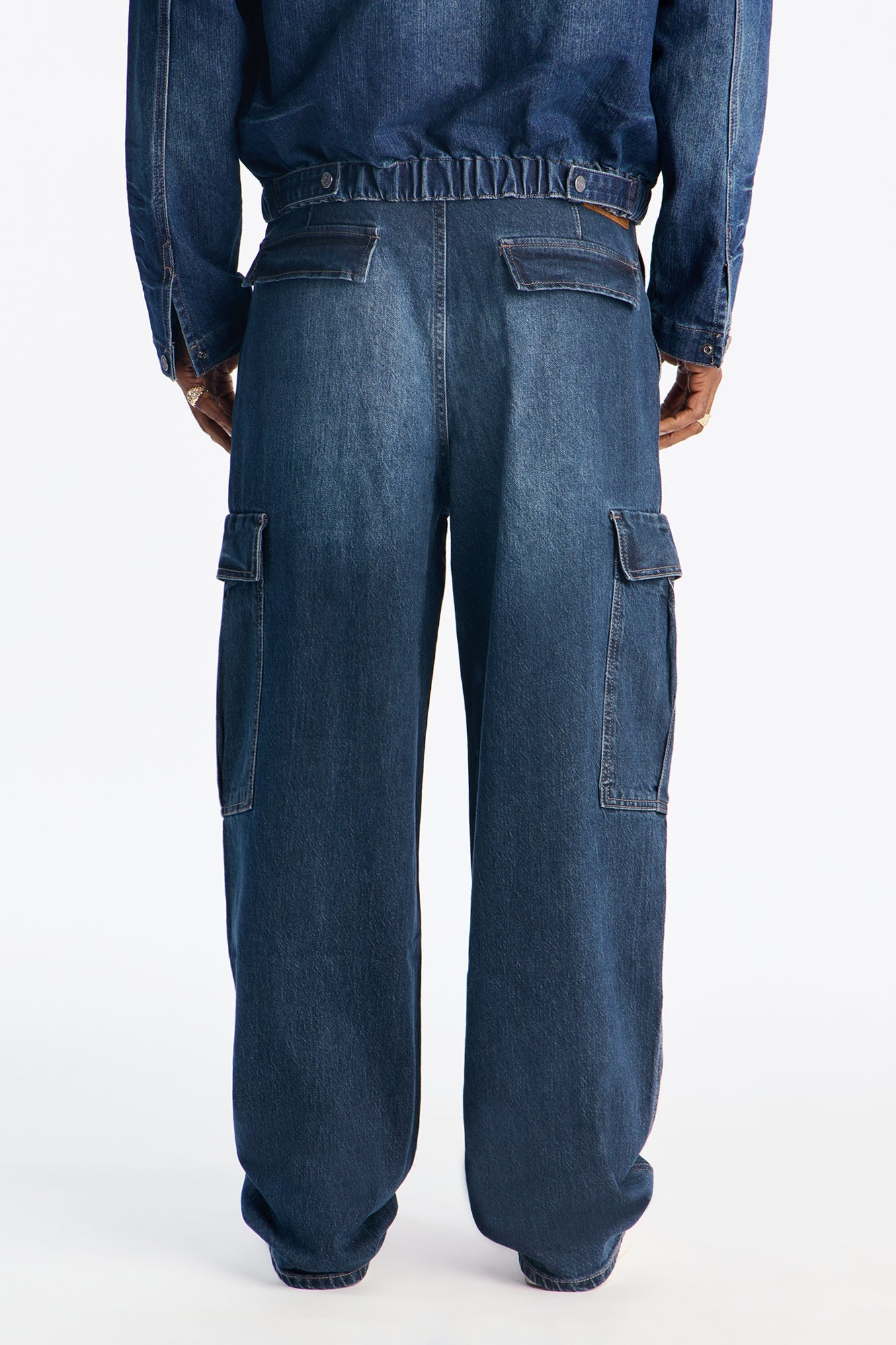 Von Dutch Straight Cargo Patch Jean - Dark Wash